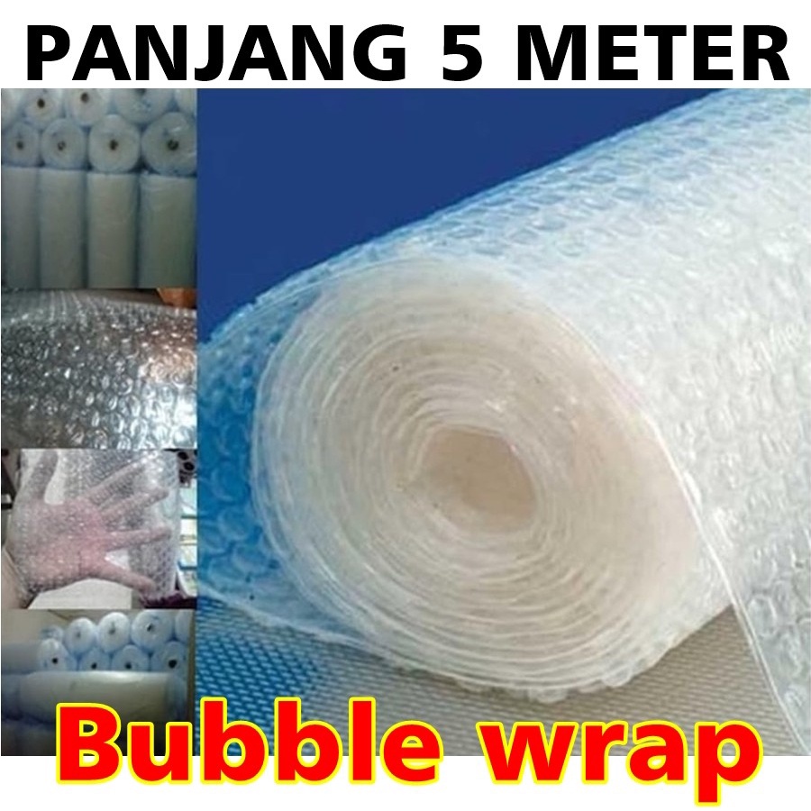 

Plastik bubble wrap gelembung 5 meter pelindung pengaman Barang