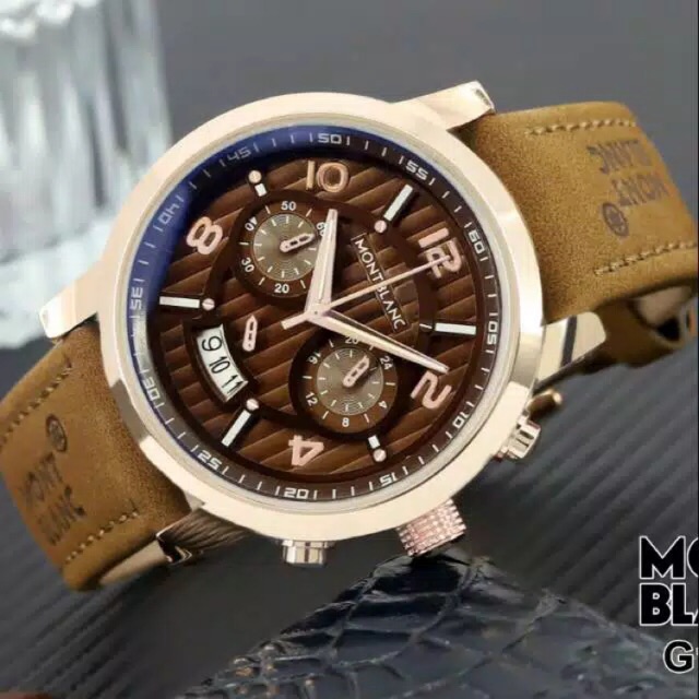 JAM TANGAN PRIA MONTBLANC CHRONO ON KULIT