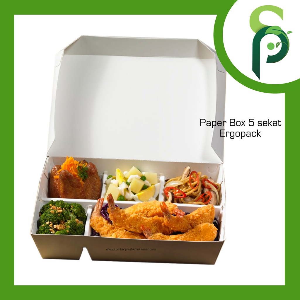 Jual Paper Lunch Box Sekat Ergopack Isi Pcs Shopee Indonesia