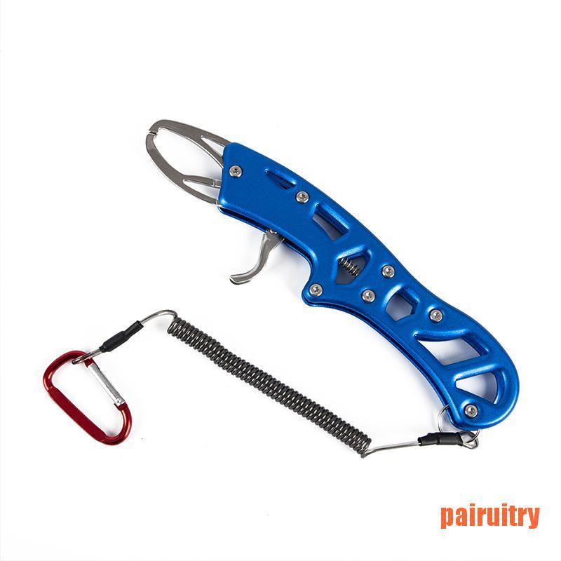 Holder Penjepit Bibir Ikan Bahan Logam Ukuran 21.5CM Warna Merah / Biru Untuk Memancing