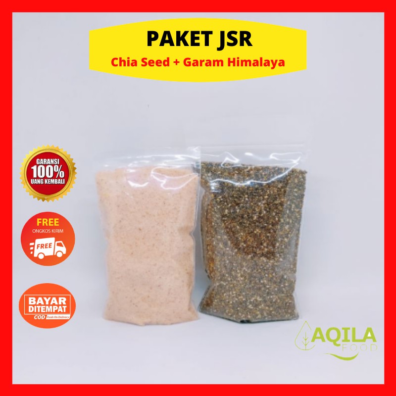 

✔ Paket JSR Super Food Garam Himalaya Himsalt Pink Himalayan Dan Chia Seeds Hitam Chiaseed Rempah