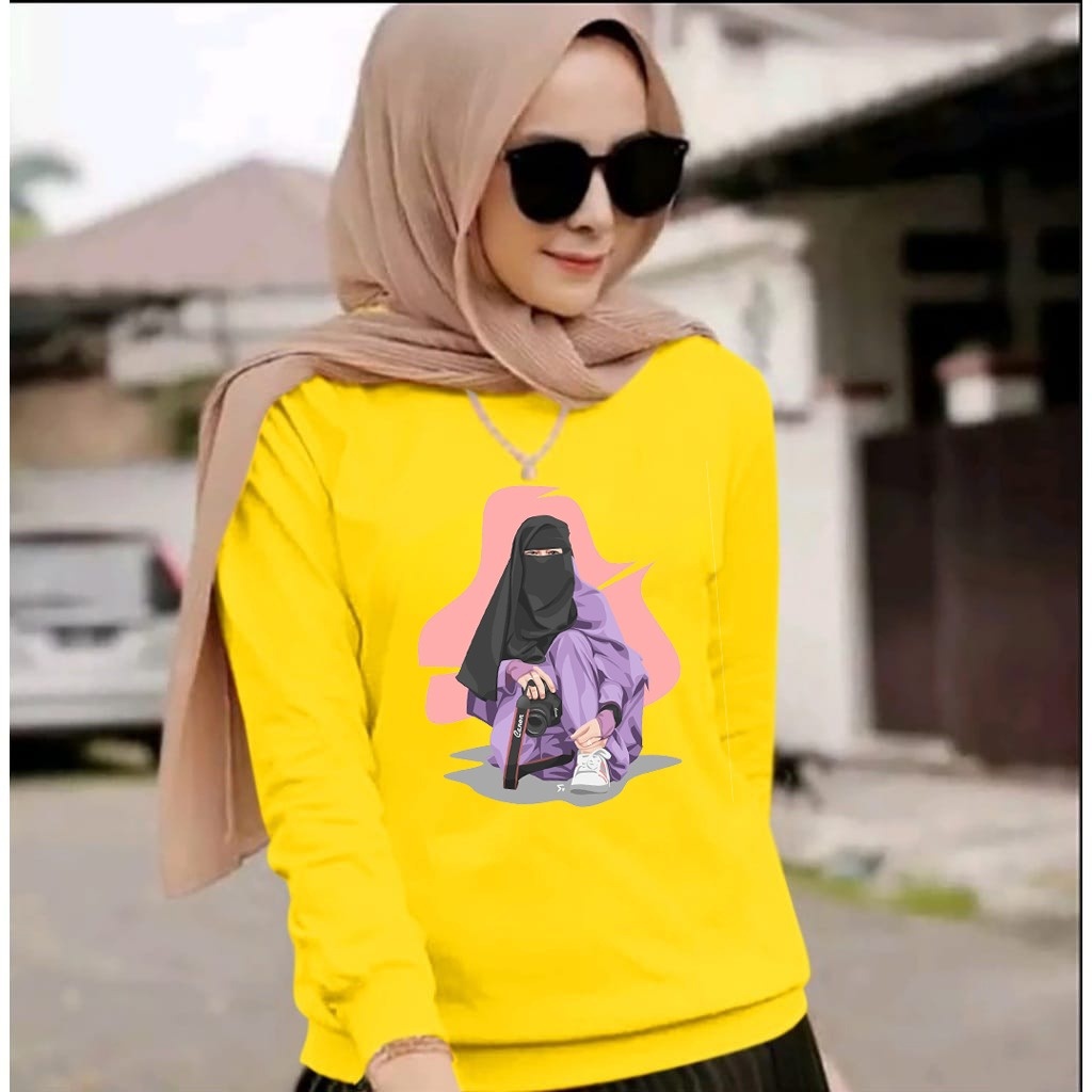 BISA COD BAJU HIJAB KAMERA HEN-BAJU LENGAN PANJANG MASA KINI-KAOS DISTRO WANITA TRENDY TERLARIS