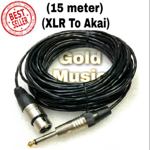 Kabel Mic Canare XLR To Akai - 15 Meter Ukuran Kecil