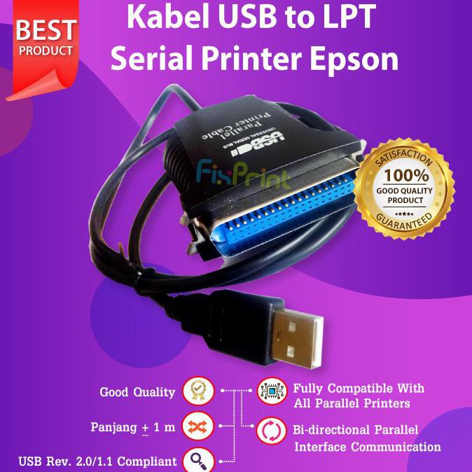 Diskon Kabel Usb To Lpt Converter Cable Printer Epson Lx300+ Lq2180 Lq2190 Gilaa