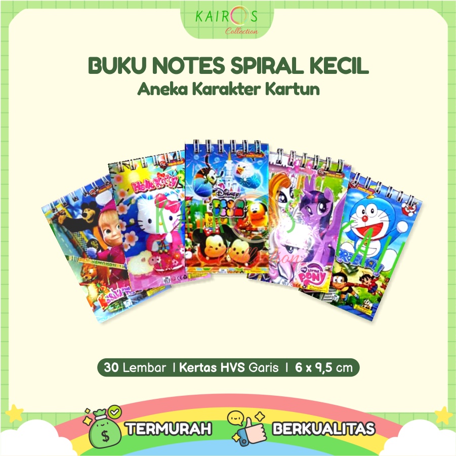 Notes Spiral Kecil - Cover Karakter Anak Buku Notes Anak