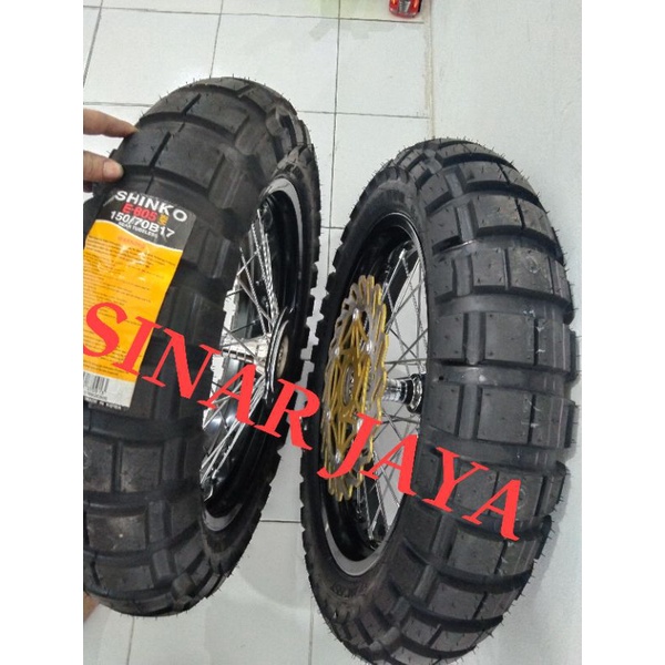 sepaket velg tk ring 17 full set ban shinko ninja 250 fi z250 ninja karu ER6N Z800 ZX6 ZX14 ZX10 dll