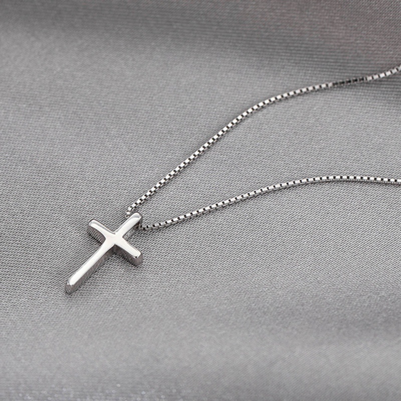 Cross Pendant Simple 925 Sterling Silver Clavicle Chain Fresh Wild Temperament Personality Female Necklace