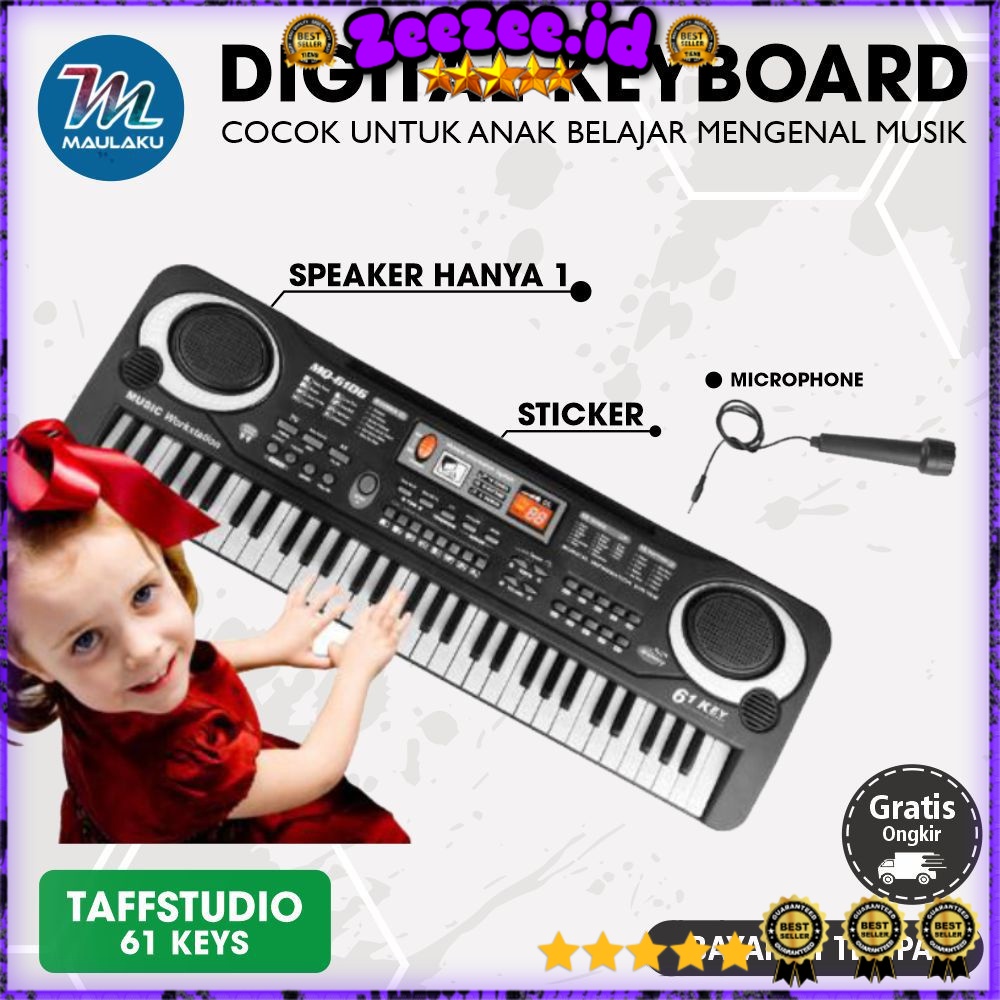 Piano Digital Electronic Keyboard 61 Keys Alat Musik Mainan Anak