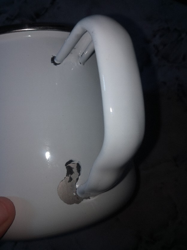 Ideal Mug Enamel Jadul Diameter 12 Cm Ber Motif Bunga Cantik