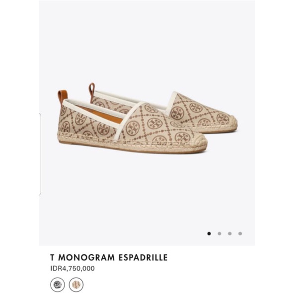 Sepatu TORY BURCH YC-319-1932 T Monogram Espadrille