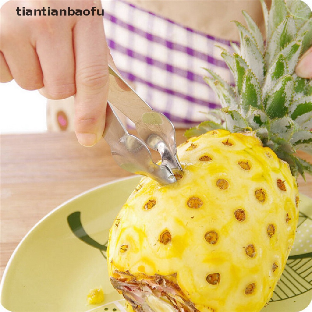 [tiantianbaofu] Stainless Steel Pineapple Peeler Corer Slicers Seed Clip Fruit Salad Kitchen Tools Boutique