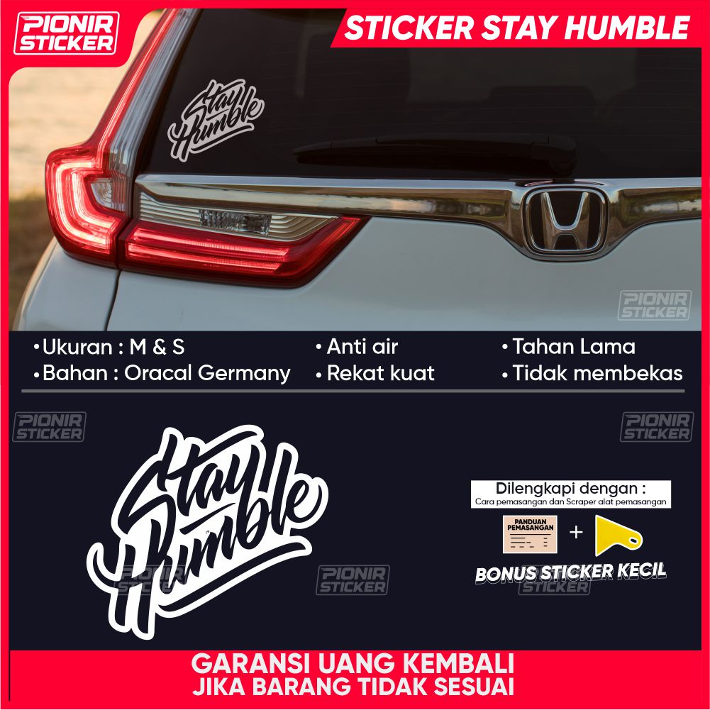 STAY HUMBLE STYLE 3 STICKER