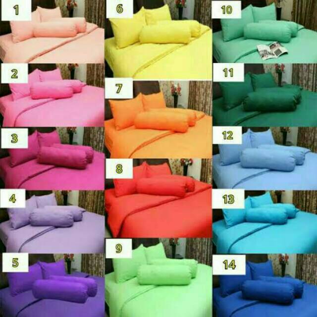 Sprei Set Star Polos Tinggi 20cm | STAR | CVC | Sprei Polos | Set Sprei | Showing Shop | Lembut | Ad