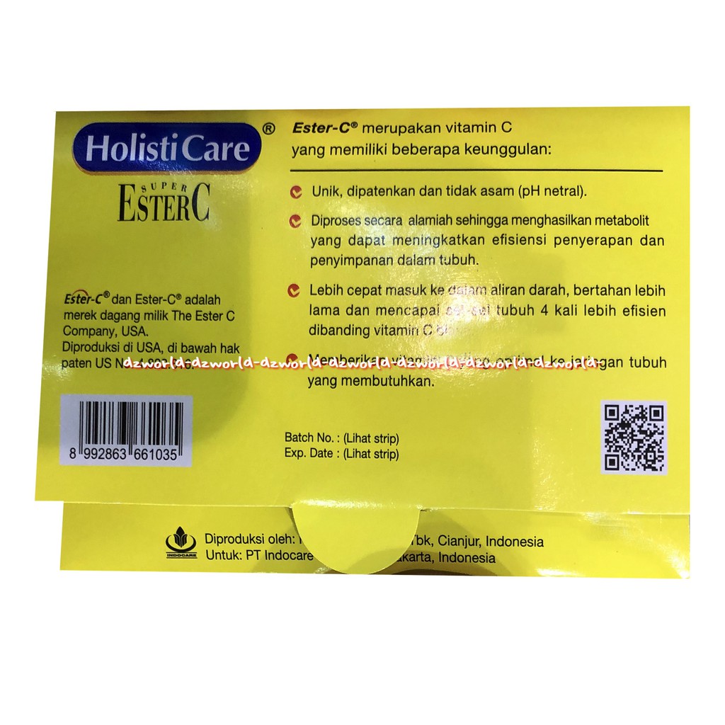 Holisticare Super Ester C Vitamin C Holisti Care Vit C 4 Tablet