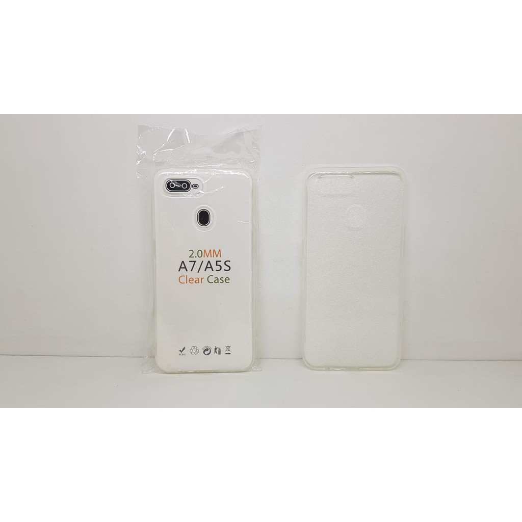 Soft Case Transparan Oppo A7 A7X 6.2 Inchi Clear Ultra Thin TEBAL 2.0mm Oppo A5s SUPER CLEAR