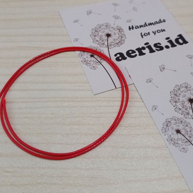 Gelang Inisial Huruf / Gelang Nama / Gelang Couple [MERAH]