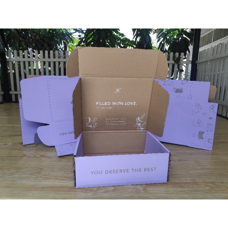 Dus Pink Purple Jims Honey Kotak Lilac Kardus Kado Box Exclusive Hampers Hantaran