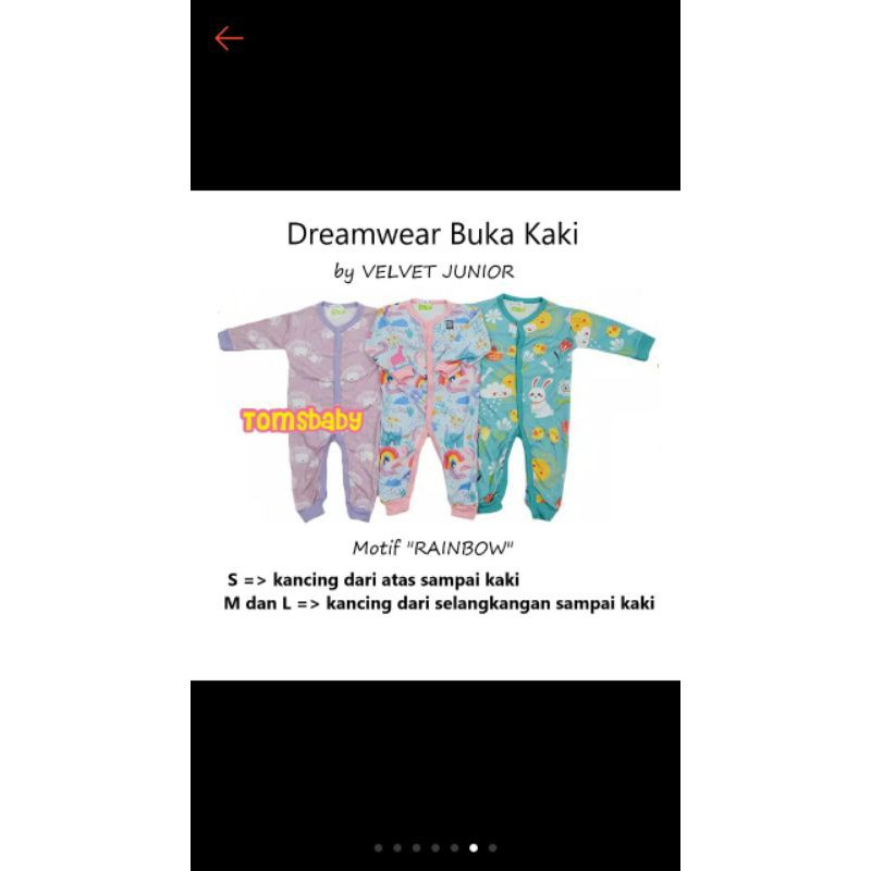 Dreamwear Velvet Junior Motif Rainbow