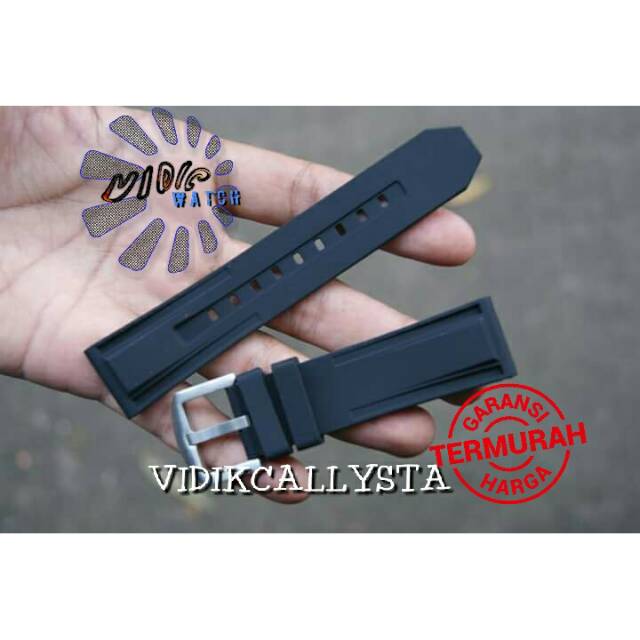 ORIGINAL RUBBER STRAP 22 24 SILICONE / TALI JAM TANGAN UNIVERSAL ORI TAHAN AIR