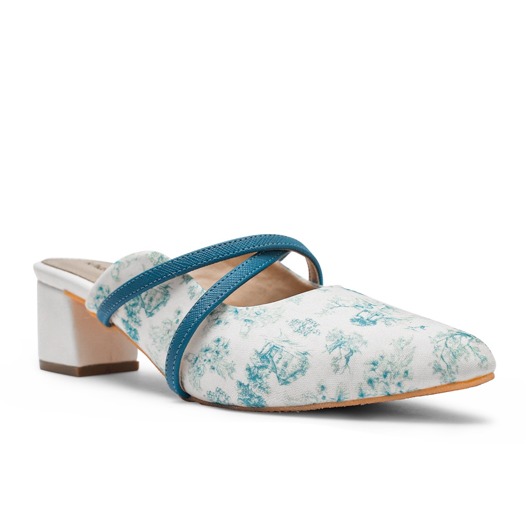 KHAKIKAKIKU  Yumi Classical Teal Heels