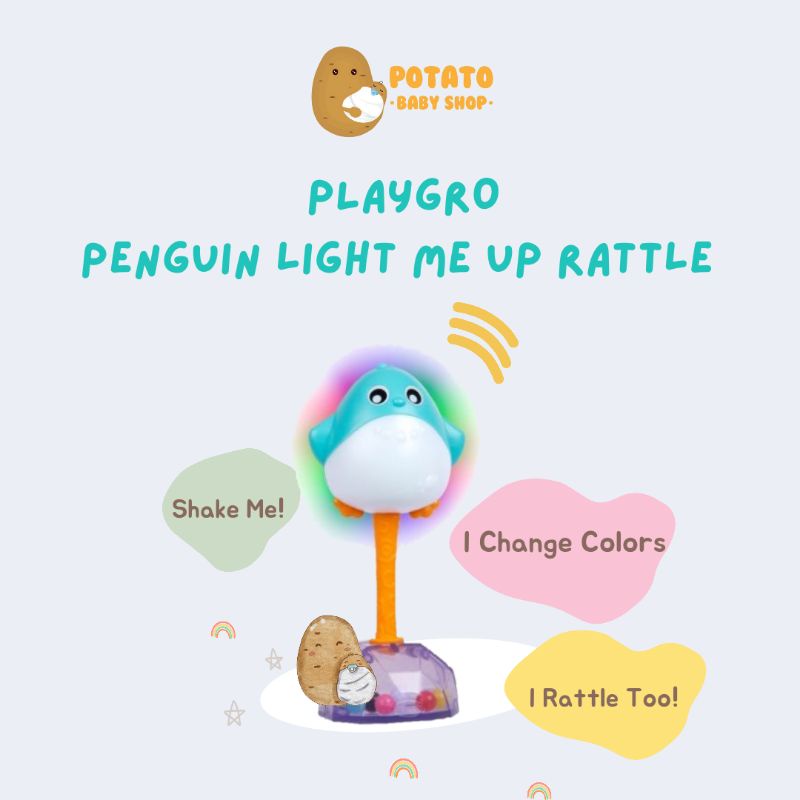 Playgro - Light Me Up Penguin Rattle