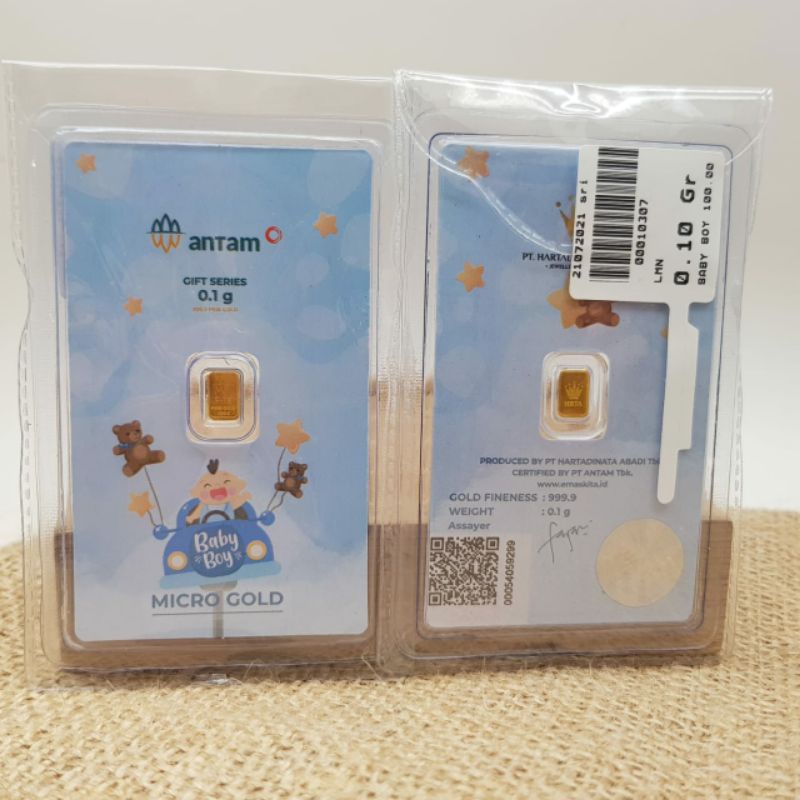 Baby Boy Newborn (Bear) & Kids Gift Series | Kado | Hampers | Antam Micro Gold