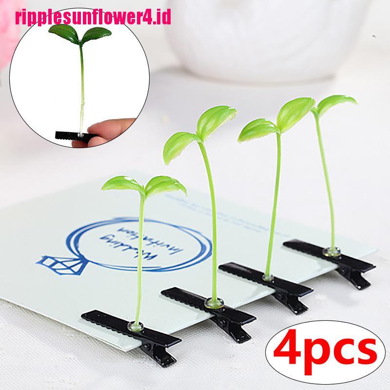 4pcs Klip Rumput Bentuk Jamur Lucu