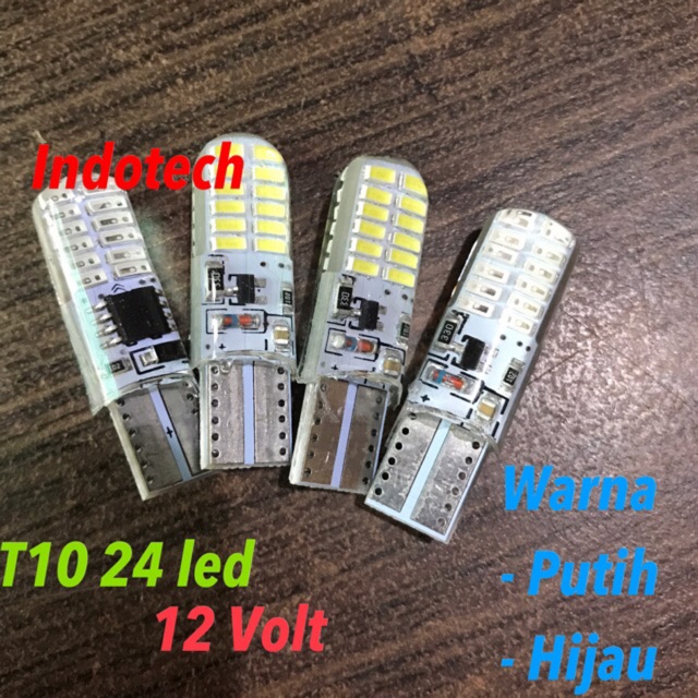 Lampu Senja Sein Motor Mobil T10 24 Led 12 volt Kedip Strobo