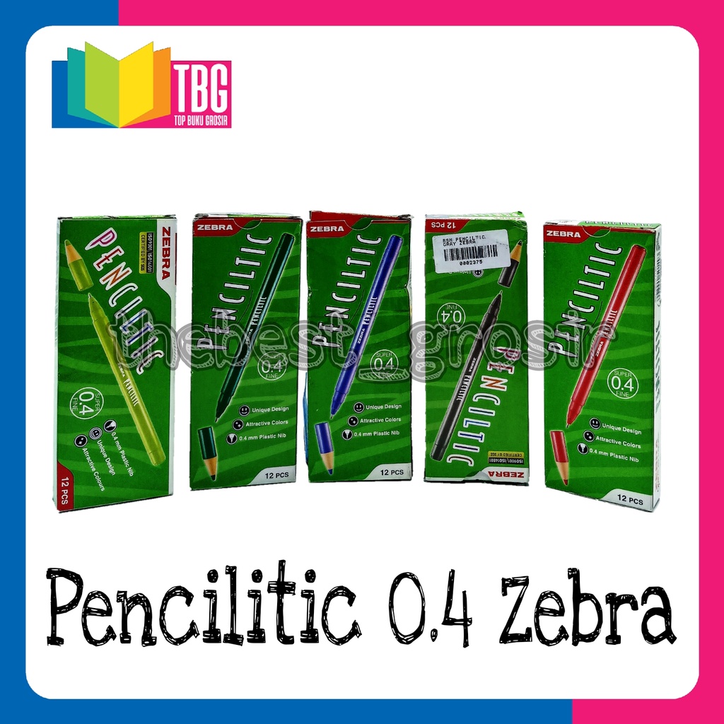 

1 PCS PULPEN PENCILTIC 0.4MM ZEBRA / BOLPEN / BALLPOINT ZEBRA