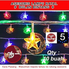 LAMPU HIAS LED TUMBLR BULAN BINTANG