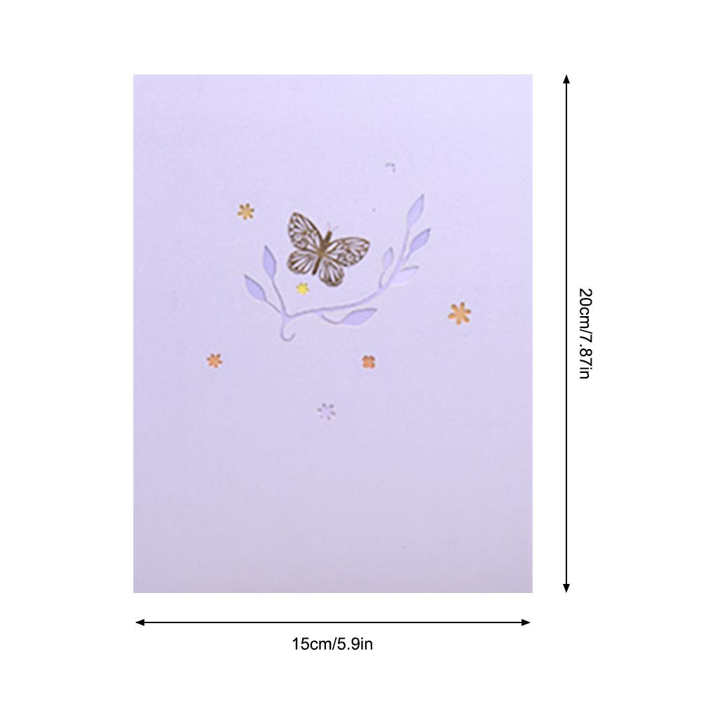 Pop Up Flower Greeting Paper Card Amplop Anniversary Natal Liburan Pasangan Hadiah Romantis Dewasa Graduation Craft [Rumah2020]