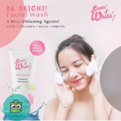 [COD] EVERWHITE FACIAL WASH EVER WHITE SABUN WAJAH AMPUH MENCERAHKAN DAN MEMUTIHKAN BPOM 100% Original 100GRAM