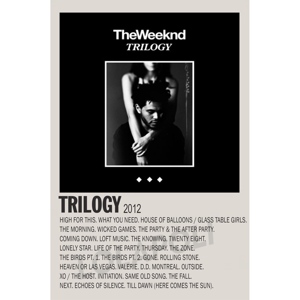 Poster Cover Album Trilogy - The Weeknd