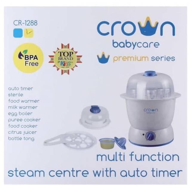 Crown Baby Care Premium Series Steam Multi Function with auto Timer /Multi FungsiCR-1288 (Garansi)s1