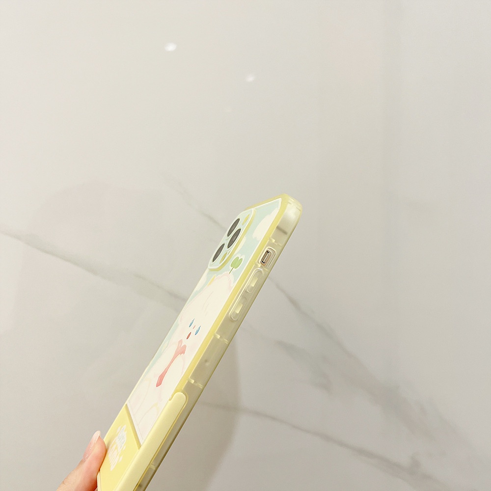 Case Pelindung Bahan Silikon Dengan Stand Holder Untuk Iphone 14 7 8 Se 2020 7 + 8PLUS XS XR 11 12 13 PRO MAX