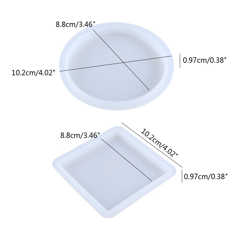 8 Pcs Cetakan Coaster Resin Epoksi Bahan Silikon Untuk Membuat Kerajinan DIY