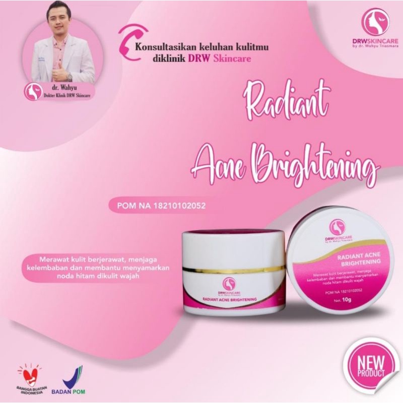 DRW Skincare Night Cream Radian Krim malam Acne jerawat bruntusan bekas jerawat aman untuk bumil busui By dr. Wahyu Triasmara