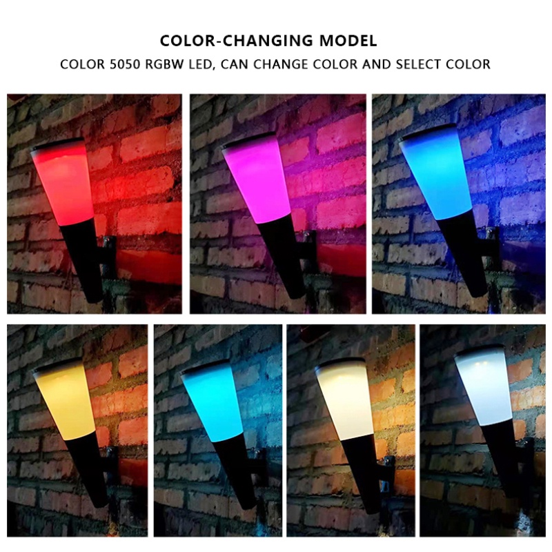 [Solar Wall Waterproof Streetlights] [Outdoor Garden Decoration Night Spotlights] [2-color/Colorful Changing Landscape Lamp for Corridor]