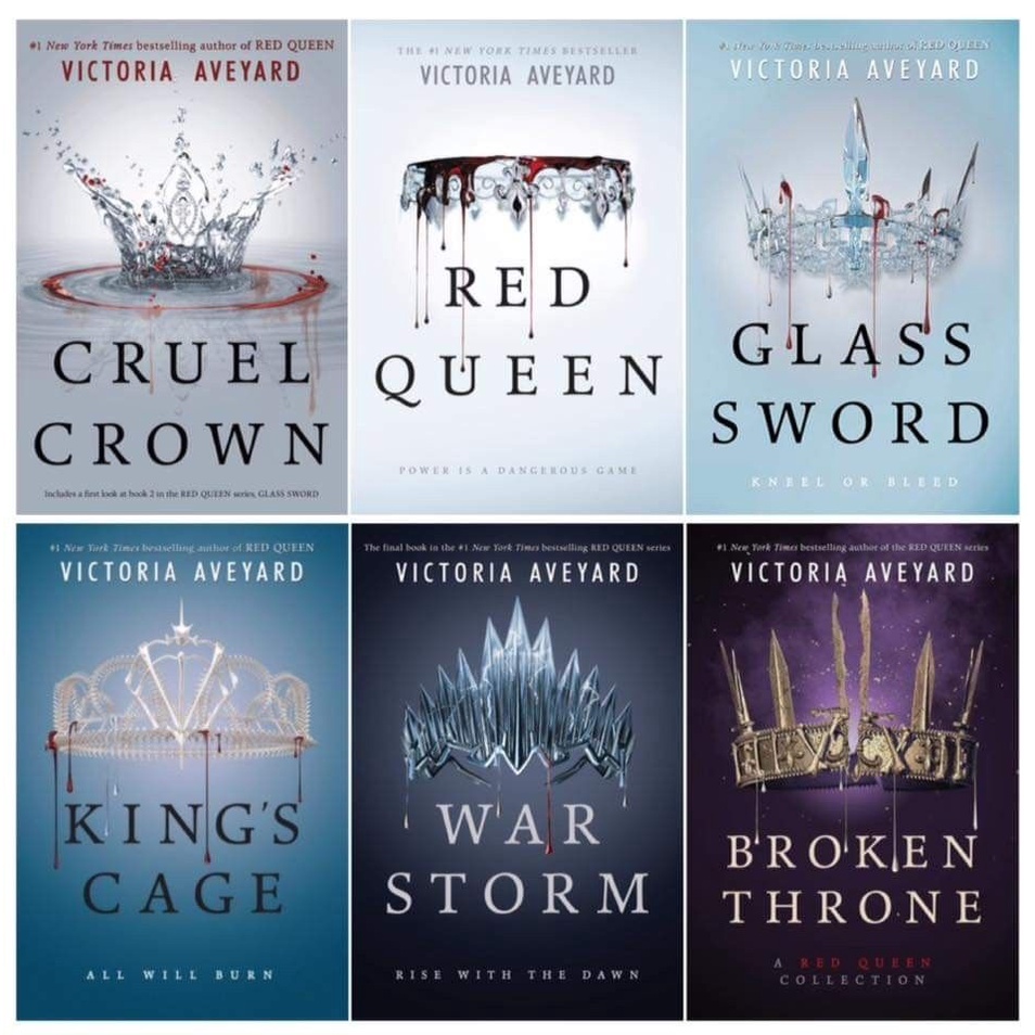 [INDONESIA] BUKU NOVEL SERI VICTORIA AVEYARD - RED QUEEN - GLASS SWORD - KINGS CAGE - WAR STORM - BROKEN THRONE - CRUEL CROWN [ORIGINAL]