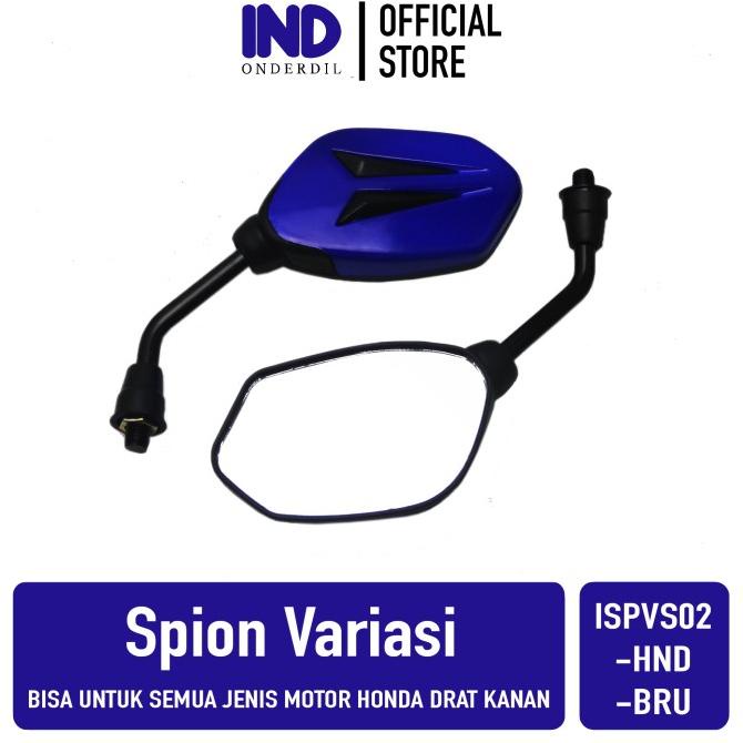 Spion-Kaca Kiri-Kanan Set Variasi S02 Motor Honda Drat Kanan Baut 14