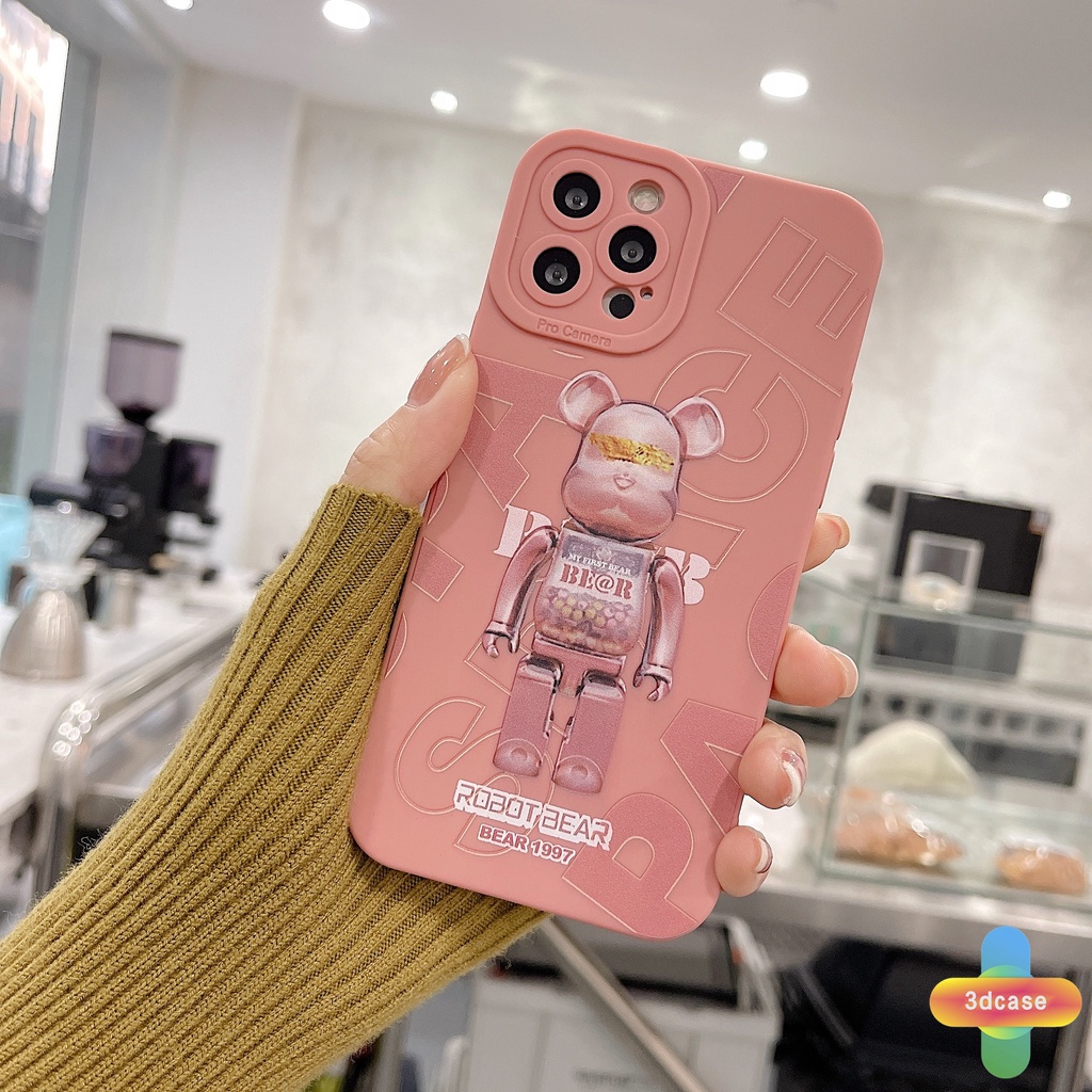 Soft Case Compatible For IPhone XR 11 12 13 PRO MAX 6 7 6S 8 Plus X XS MAX Se 2020 6SPlus 7Plus 6Plus 8Plus XSMAX Cartoon Robot Bear Angel Eyes Case Cover