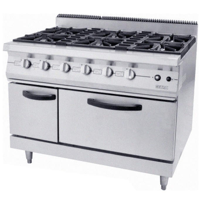 GETRA GAS OPEN BURNER RBJ-6 / Kompor Komersial 6 Burner RBJ6