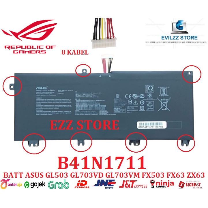 ORIGINAL BATERAI BATTERY BATRE LAPTOP ASUS ROG GL503 GL503VD GL503VM GL703 GL703VD GL703GE GL703VM F
