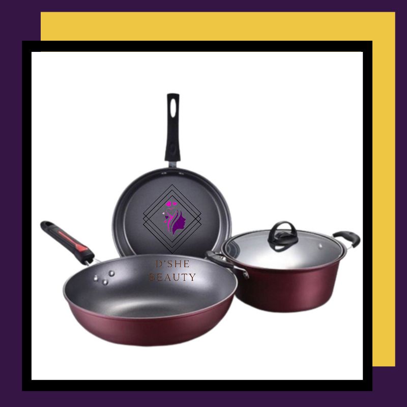 Panci Set IDOLA / Cookware Set IDOLA / Panci Set Anti Lengket / Panci Teflon