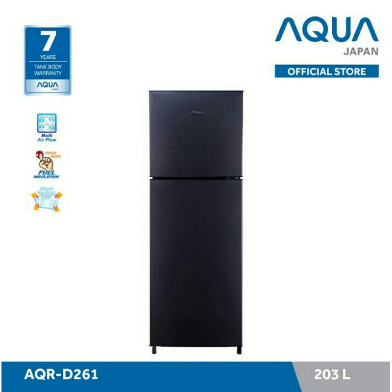 AQUA Kulkas 2 Pintu (203L) AQR - D261DS