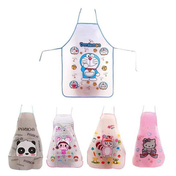 Celemek Anti Air Lucu / Apron / celemek masak waterproof karakter lucu