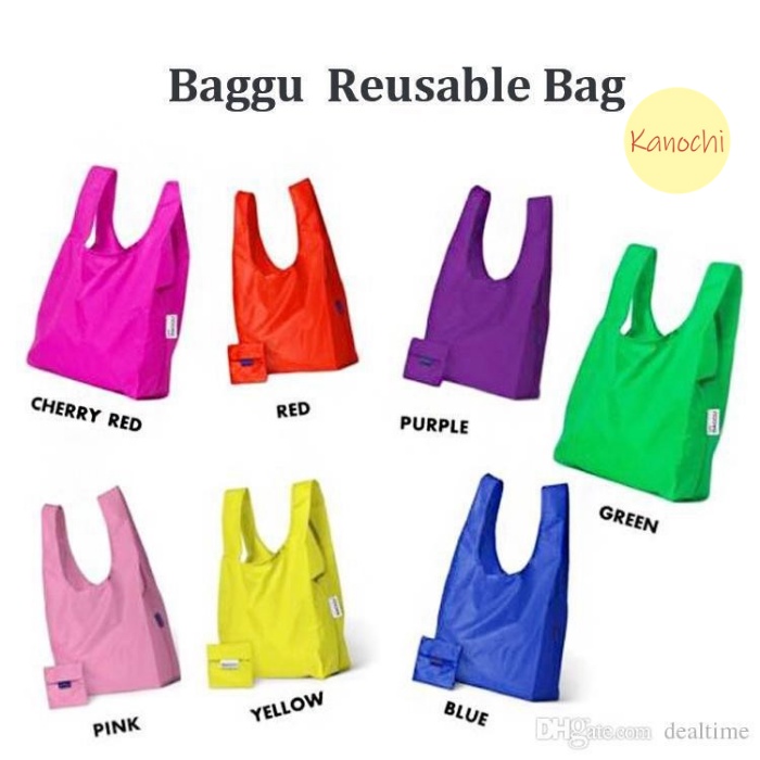 Tas Supermarket Baggu Bagcu Lipat Belanja Shopping Bag Jinjing Kain