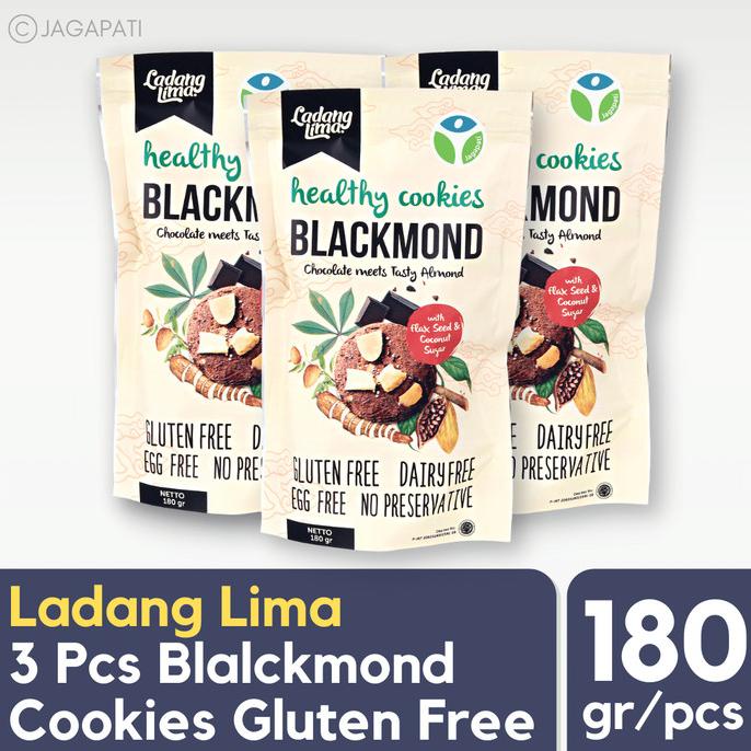 

Big Sale Ladang Lima - Blackmond Cookies - 3 pcs - Coklat & Almond & Flaxseed Big Sale