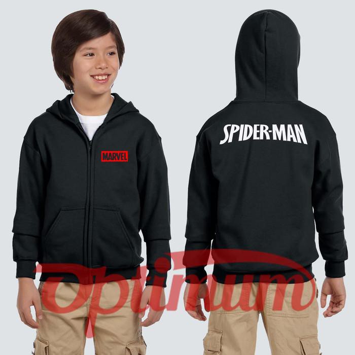 ( Hoodie ) JAKET SWEATER HOODIE ANAK BAYI SPIDERMAN MARVEL FILM Hoodie Anak Laki Laki