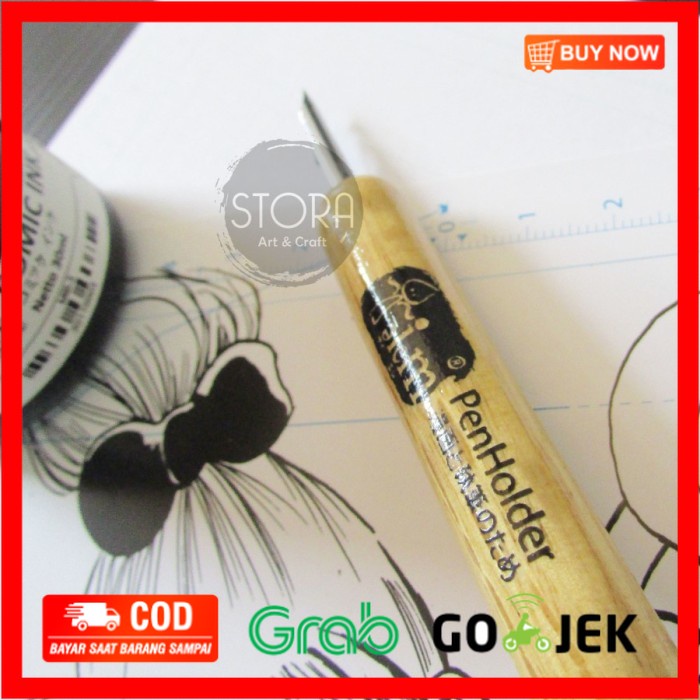 

(BISA COD) Comic Manga Calligraphy Kaligrafi Pen Stick - Nib Holder - Isi 2